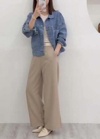 韓國簡約感優雅西裝長褲v7868 