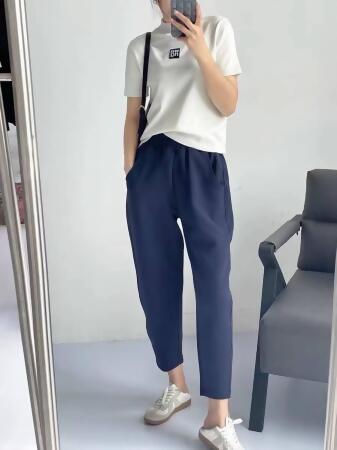 強款長腿軟Q太空棉縮腳褲 