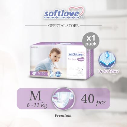SoftLove | Platinum | baby Diaper (TAPE) Msize - 1 pack 