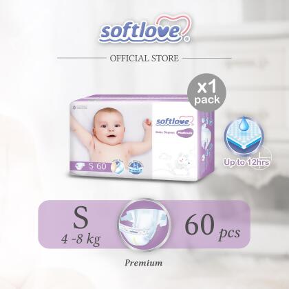SoftLove | Platinum | baby Diaper (TAPE) S size - 1 pack 