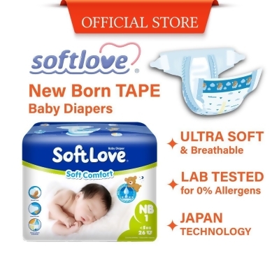 SoftLove | NEW BORN | baby diapers (1 PACK) 