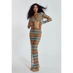 Allure Stripe Knitted Maxi Dress
