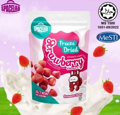 Space Lab Freeze Dried Wholepiece Strawberry 90g 