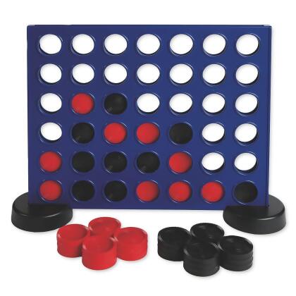 S&S Worldwide Giant 2-in-1 Four in a Row & Checkers Game. Connect Four to Win. Includes Giant 20-5/8