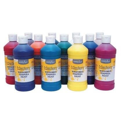 Color Splash! Washable Tempera Paint, 16oz., Brown, Brown from S&S Worldwide