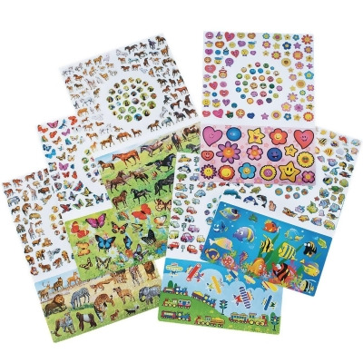 S&S Worldwide Holographic Laser Foil Stickers, Add Extra Sparkle & Shine To Cards, Scrapbooks, Arts & Crafts! 6 themes: Cars & More, Sea, Emoji, Horse, Safari & Butterfly. Assorted sizes. Pack of 750 