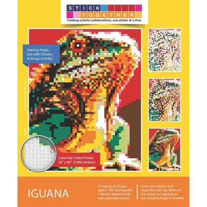 Collaborative Sticker Mosaic, Iguana 