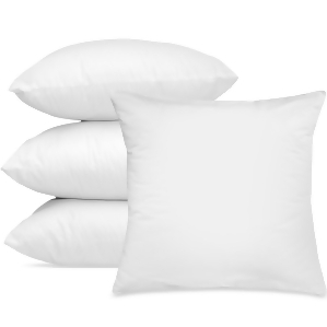 Lux decor collection Throw Pillows Pack of 4 Cushion Indoor Outdoor White Decorative Pillow Insert for Couch Sofa Bed