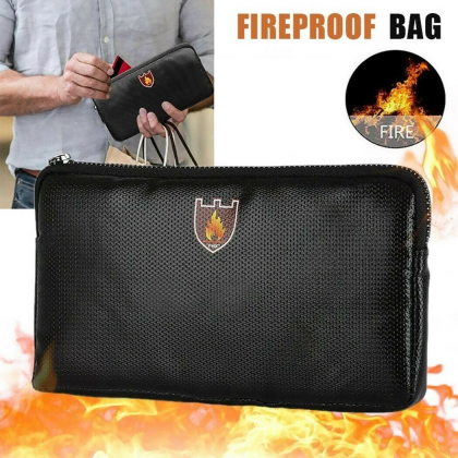Fireproof Waterproof Document Envelope File Pouch Case 