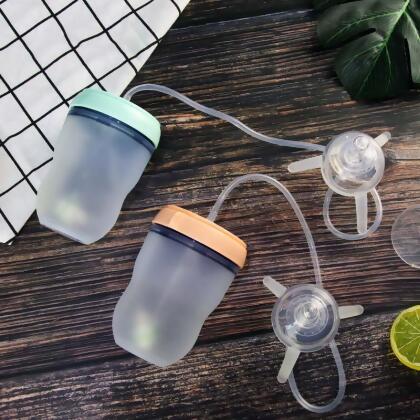 Silicone Baby Long Straw Feeding Bottle Nipple