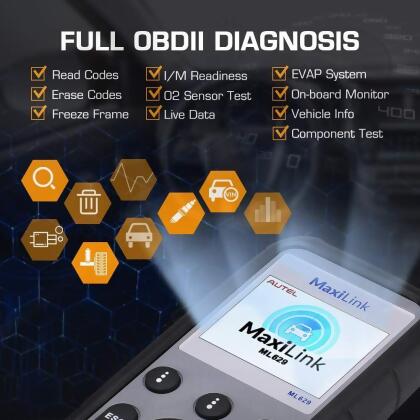 Autel ML629 Auto Diagnostic Tool ABS SRS Airbag Engine OBD2 Code Reader Scanner alternate image