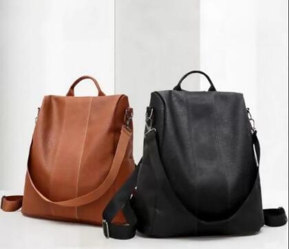Women’s Leather Anti-Theft Rucksack Shoulder Bag alternate image