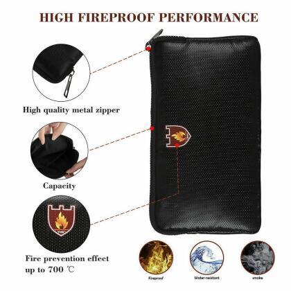 Fireproof Waterproof Document Envelope File Pouch Case alternate image
