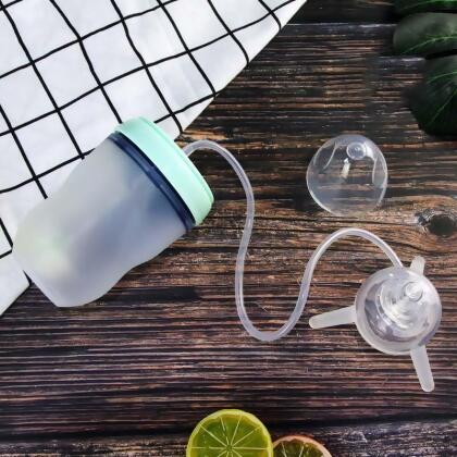 Silicone Baby Long Straw Feeding Bottle Nipple alternate image
