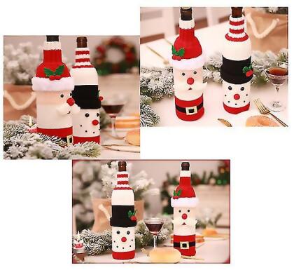 2pcs Christmas Wine Bottle Cover alternate image