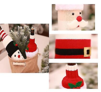 2pcs Christmas Wine Bottle Cover alternate image