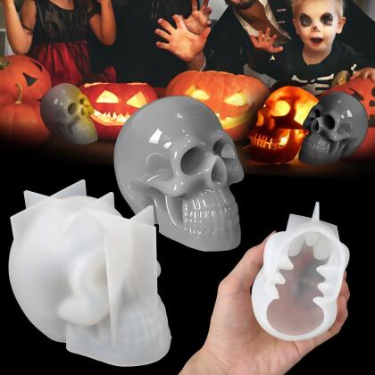 DIY Silicone Resin 3D Skull Head Mold alternate image