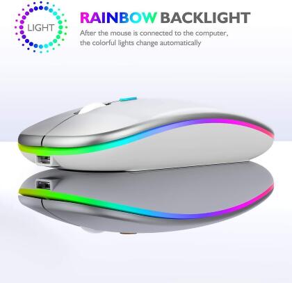 Wireless Tooth Mouse For Ipad Macbook Air/Mac/Pc/Laptop (Silver) alternate image