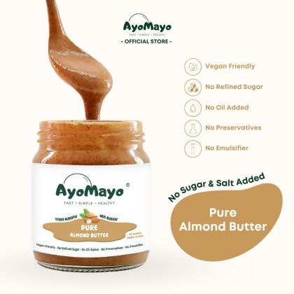 AyoMayo Pure Almond Butter (Smooth) 