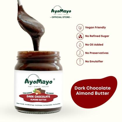 AyoMayo Dark Chocolate Almond Butter (Smooth) 