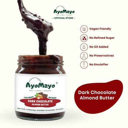 AyoMayo Dark Chocolate Almond Butter (Chunky) 