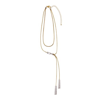 ANASTASIA – Kalung Stone Tassel Two-Tone alternate image