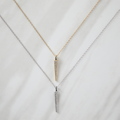 HEIDI - Pave Stick Necklace alternate image