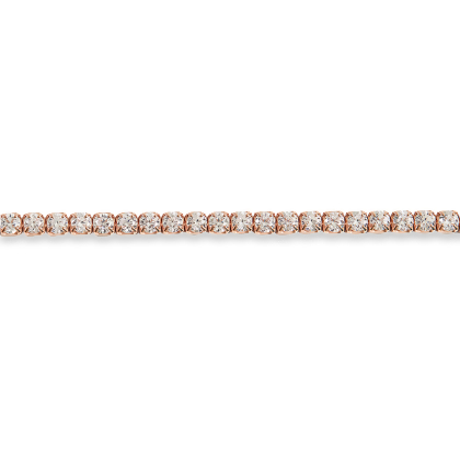 Closeup of Layered BRIA Round Cut Tennis Bracelet slider clasp in Rose Gold 