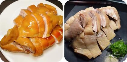 綜合雞(甘蔗雞，鹹水雞兩種口味一次滿足) 