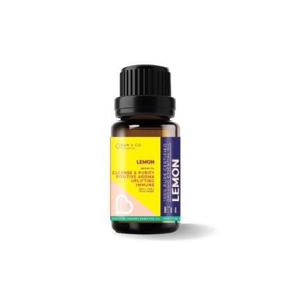 BAM & CO. LEMON CERTIFIED PURE ORGANIC ESSENTIAL OIL (5ML/10ML) 