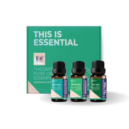 BAM & CO. RESPIRATORY KIT CERTIFIED PURE ORGANIC ESSENTIAL OIL – 3 TYPES OF OIL (5ML/10ML) 