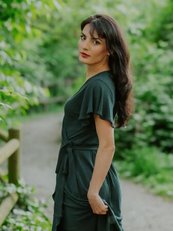 Ruffle Wrap Dress | Monstera alternate image