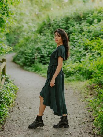 Ruffle Wrap Dress | Monstera alternate image