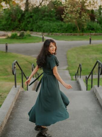 Ruffle Wrap Dress | Monstera alternate image