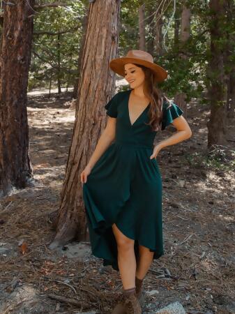 Ruffle Wrap Dress | Monstera alternate image