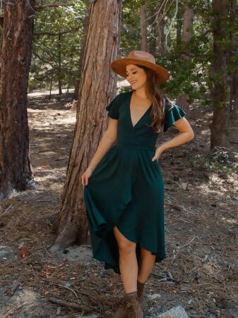 Ruffle Wrap Dress | Monstera alternate image