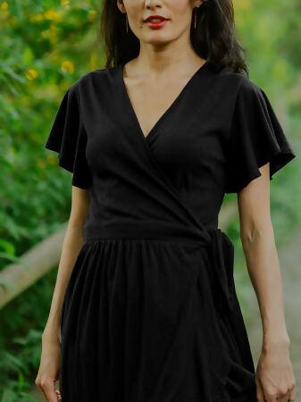 Ruffle Wrap Dress | Eclipse alternate image