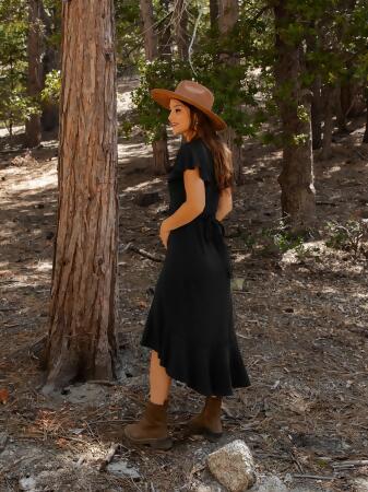 Ruffle Wrap Dress | Eclipse alternate image