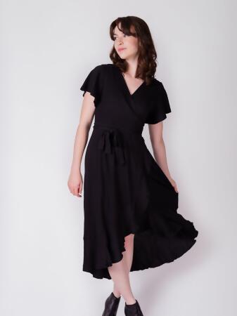 Ruffle Wrap Dress | Eclipse alternate image