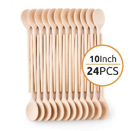Mr. Woodware - Small Wooden Spoons Bulk – 10 Inch – Set of 24 alternate image