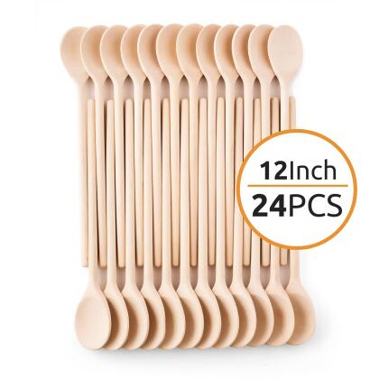 Mr. Woodware - Craft Wooden Spoons Bulk – 12 Inch – Set of 24 alternate image