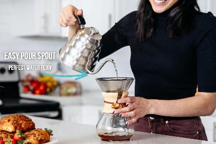 Pour Over Gooseneck Coffee Kettle with Thermometer alternate image