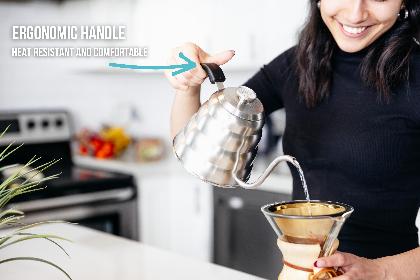 Pour Over Gooseneck Coffee Kettle with Thermometer alternate image