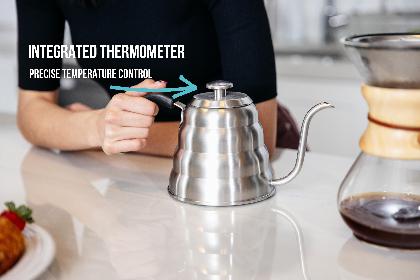 Pour Over Gooseneck Coffee Kettle with Thermometer alternate image