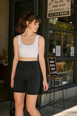 Drew biker shorts black 