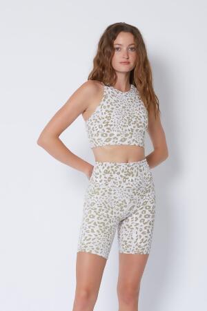 Harper sand cheetah print biker shorts 8
