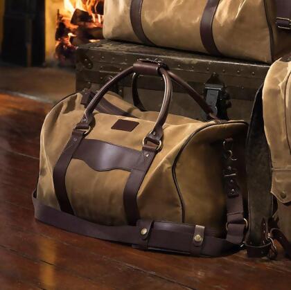 Campaign Waxed Canvas Medium Field Duffle Bag 