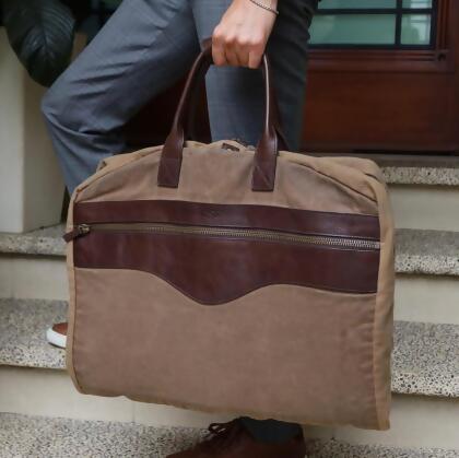 Campaign Waxed Canvas Garment Bag 