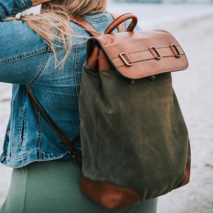 Heritage Waxed Canvas Steamer Backpack No. 2 