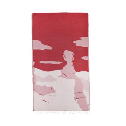 Arizona Sky Throw Beach Towel in Bordeaux